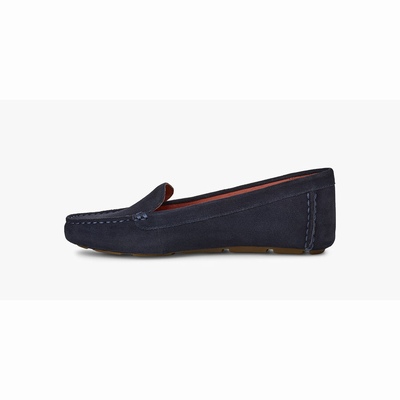 Mocassins UGG Flores Flat Mulher Azul Marinho | PT-XZPLH